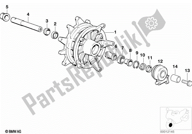 Todas las partes para Piezas De Montaje Del Cubo De La Rueda Delantera de BMW R 1150 GS  21 1999 - 2004