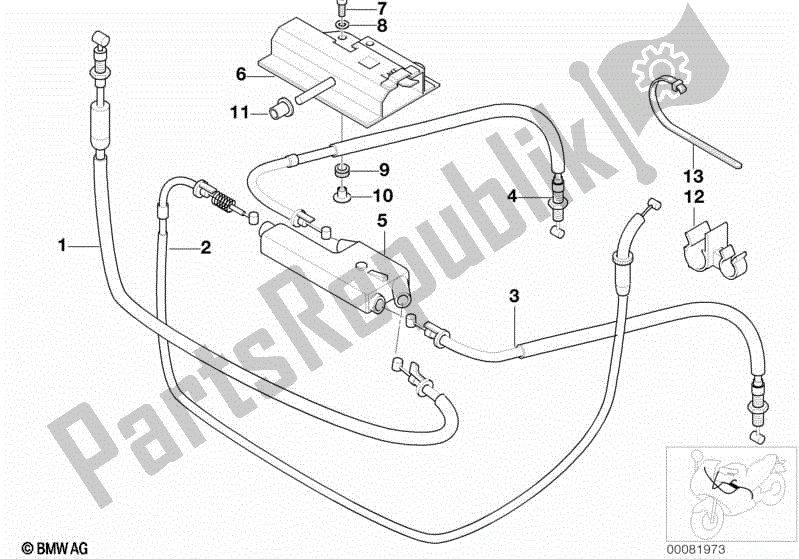 Todas las partes para Cable Bowden / Distribuidor De Cable de BMW R 1150 GS ADV 21 A 2001 - 2005