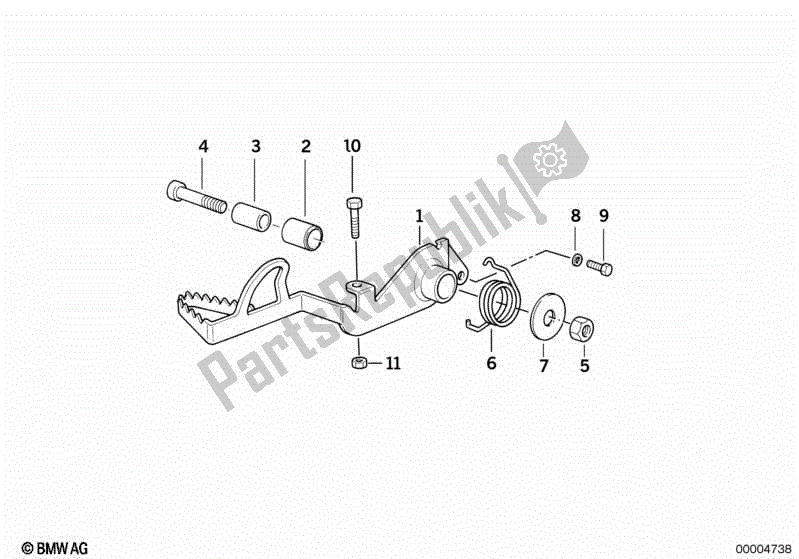 Todas las partes para Pedal De Freno de BMW R 1150 GS ADV 21 A 2001 - 2005