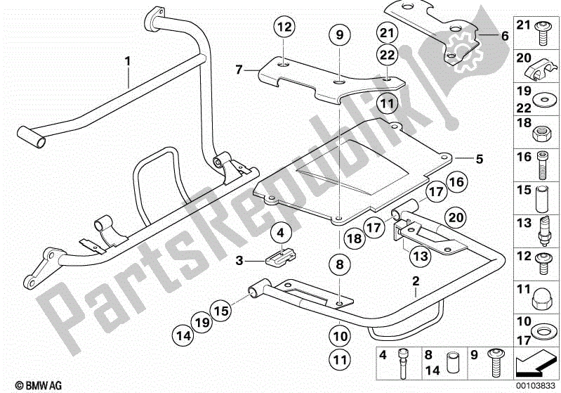 Todas las partes para Soporte De Maleta / Piezas De Montaje de BMW R 1150 GS ADV 21 A 2001 - 2005