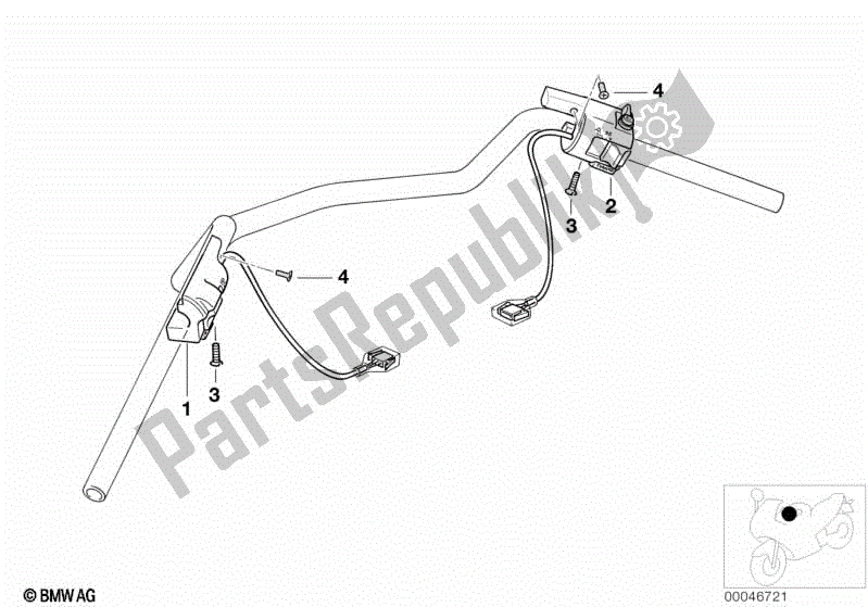 Todas las partes para Interruptor Combinado En El Manillar de BMW R 1150 GS ADV 21 A 2001 - 2005