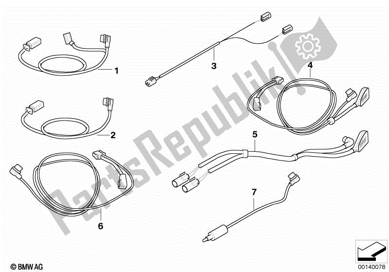 Todas las partes para Connect. Cable Para Sistema De Navegación de BMW R 1150 GS ADV 21 A 2001 - 2005