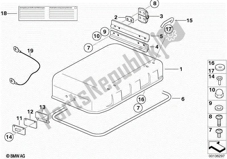 Todas las partes para Cubierta F Caja De Aluminio de BMW R 1150 GS ADV 21 A 2001 - 2005