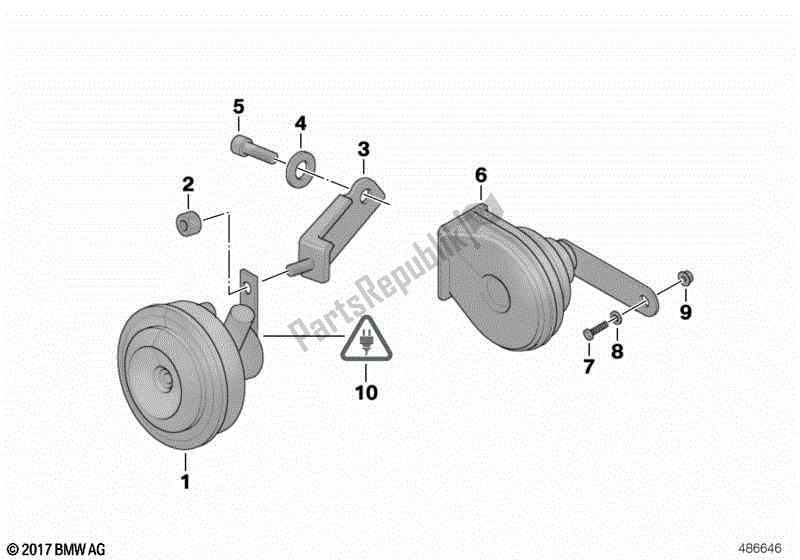 Todas las partes para Fanfarria / Cuerno de BMW R 1150 GS ADV 21 A 2001 - 2005