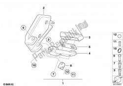 Footrests rear for aluminium case