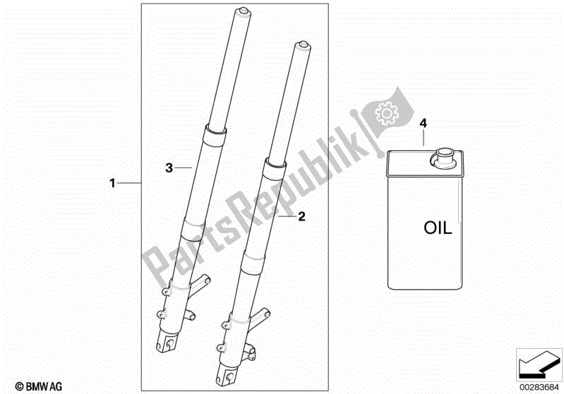 Todas las partes para Pata De La Horquilla de BMW R 1150 GS ADV 21 A 2001 - 2005