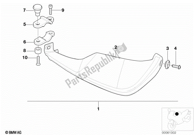 Todas las partes para Protector De Manos de BMW R 1150 GS ADV 21 A 2001 - 2005