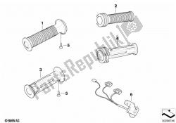 Handlebar grip, heated