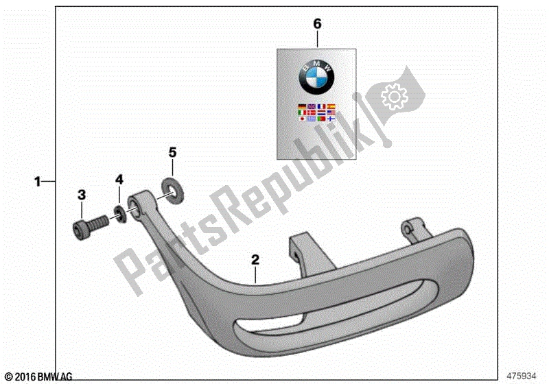 Todas las partes para Barra De Seguridad Izquierda, Plástico de BMW R 1150 GS ADV 21 A 2001 - 2005