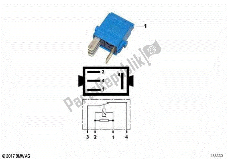 Todas las partes para Mini-relé Para Abridor, Azul de BMW R 1150 GS ADV 21 A 2001 - 2005