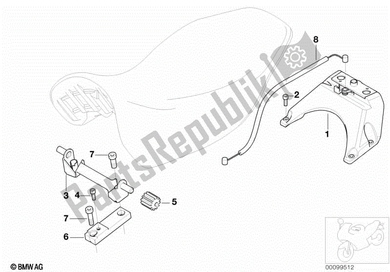 Todas las partes para Piezas De Montaje Para Banqueta de BMW R 1150 GS ADV 21 A 2001 - 2005