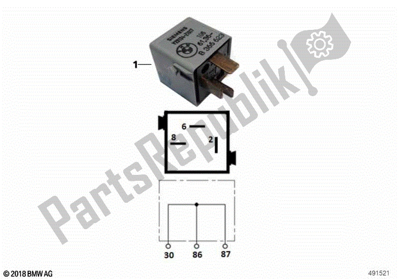 Todas las partes para Conector Enchufable Gris Claro de BMW R 1150 GS ADV 21 A 2001 - 2005