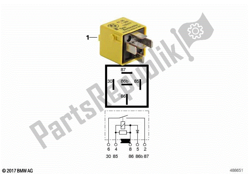 Todas las partes para Relé En Amarillo Zinc de BMW R 1150 GS ADV 21 A 2001 - 2005