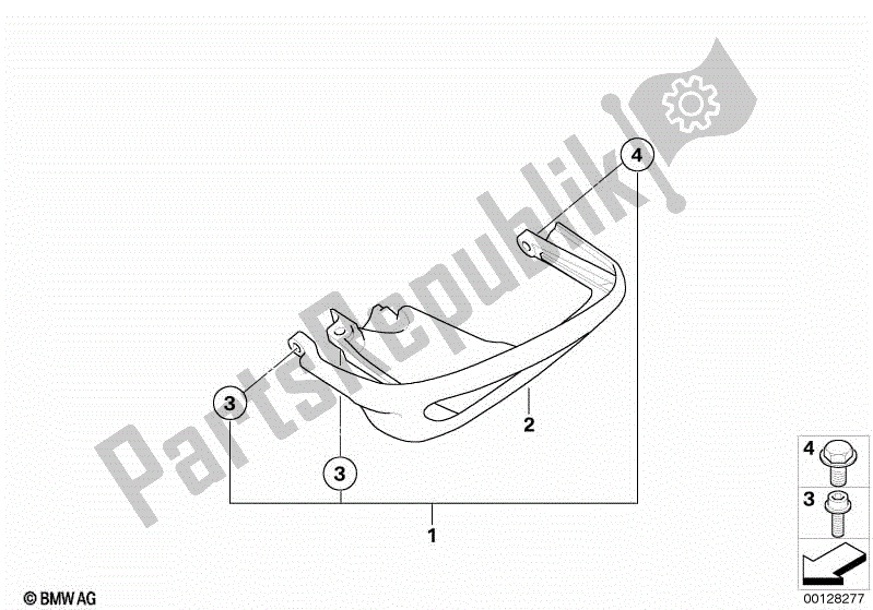 Todas las partes para Barra De Seguridad Para Doble Encendido de BMW R 1150 GS ADV 21 A 2001 - 2005