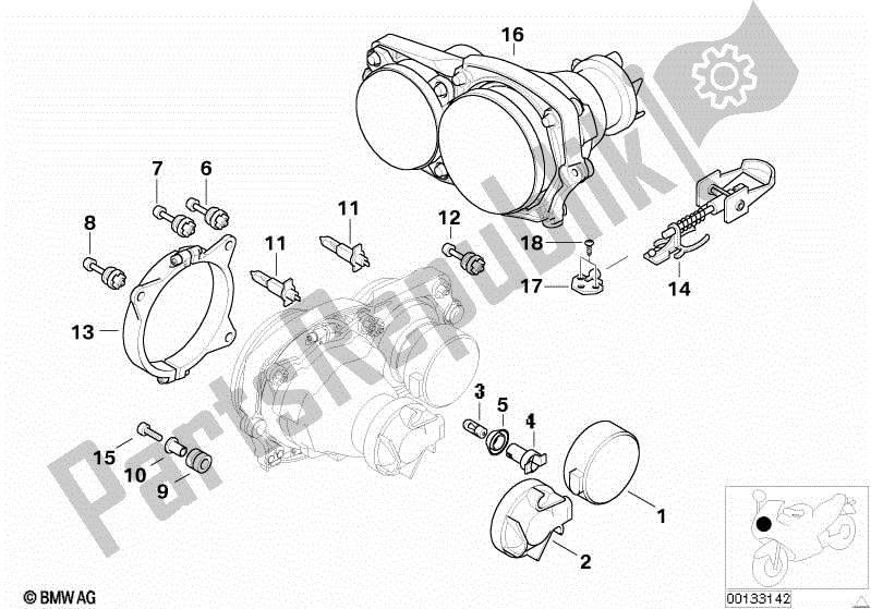 Todas las partes para Componentes Individuales Para Faro de BMW R 1150 GS ADV 21 A 2001 - 2005