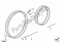 Spoke wheel rim/spoke