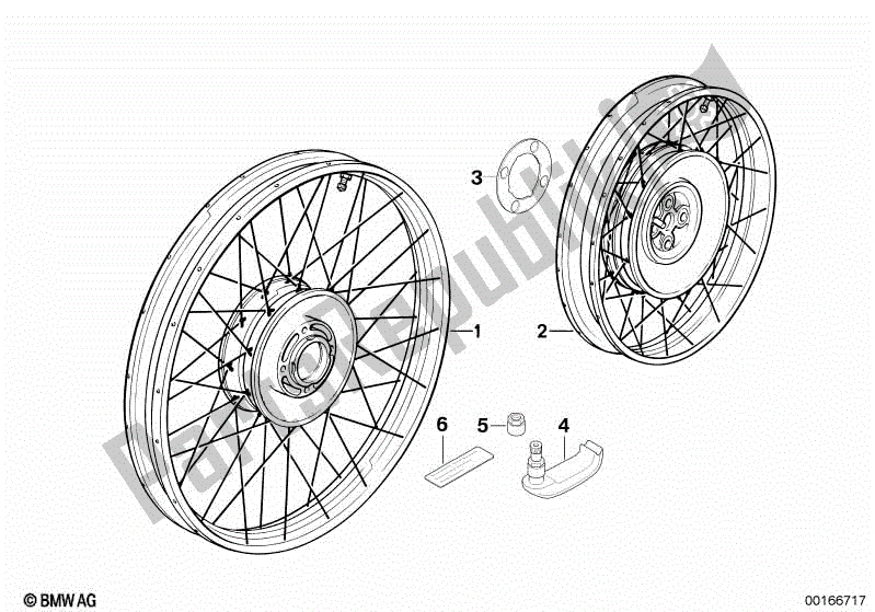 Todas las partes para Rueda De Radios de BMW R 1150 GS ADV 21 A 2001 - 2005