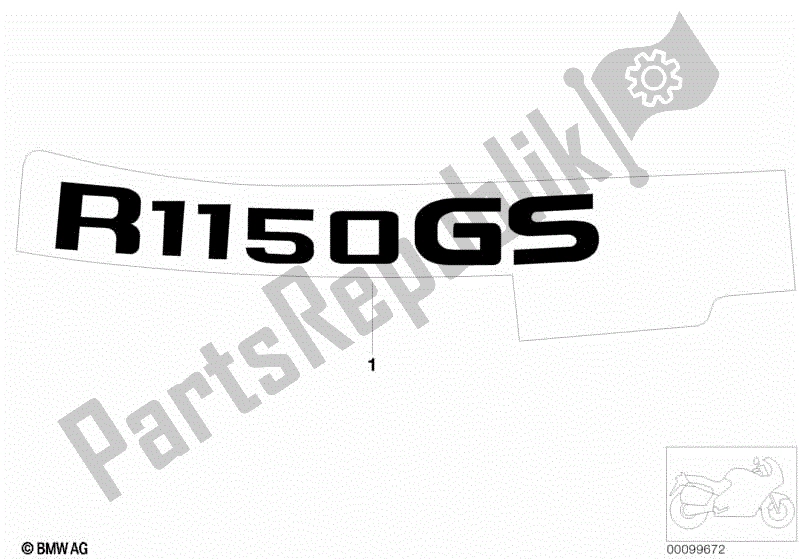 All parts for the Sticker of the BMW R 1150 GS ADV 21 A 2001 - 2005