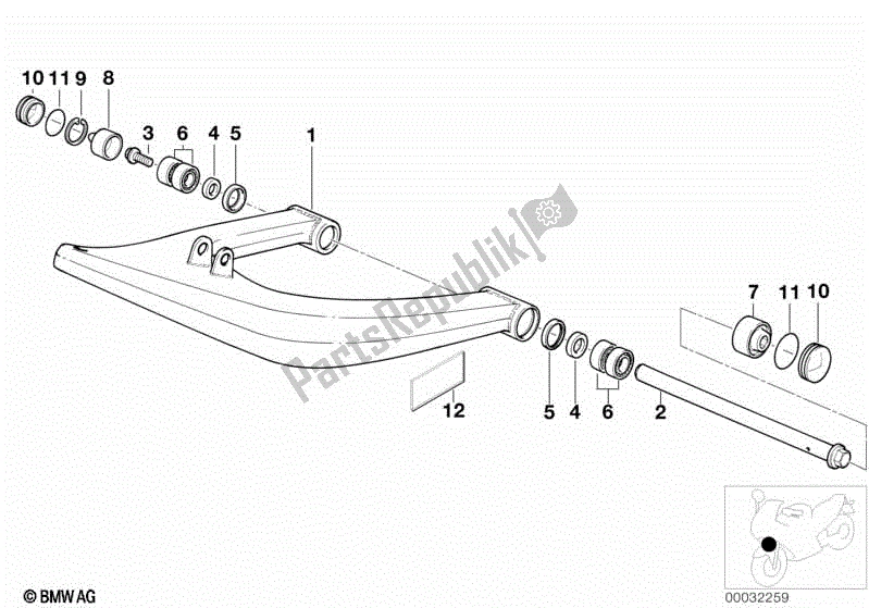 Todas las partes para Brazo De Remolque de BMW R 1150 GS ADV 21 A 2001 - 2005