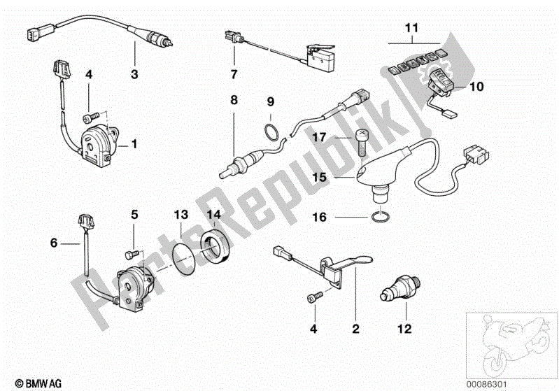 Todas las partes para Varios Interruptores de BMW R 1150 GS ADV 21 A 2001 - 2005