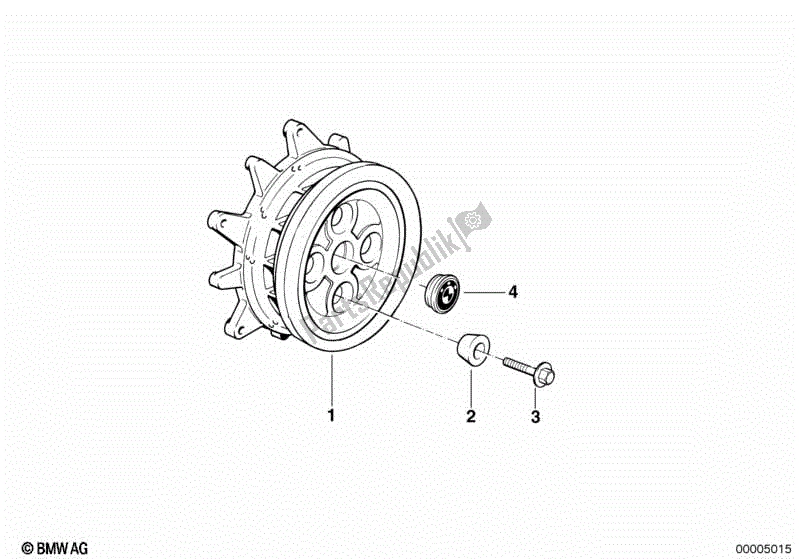 Todas las partes para Buje De Rueda Trasero de BMW R 1150 GS ADV 21 A 2001 - 2005