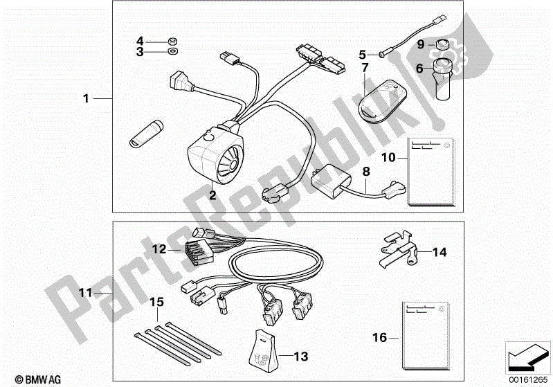 Todas las partes para Sistemas De Alarma 5. 1 de BMW R 1150R 28 2001 - 2006