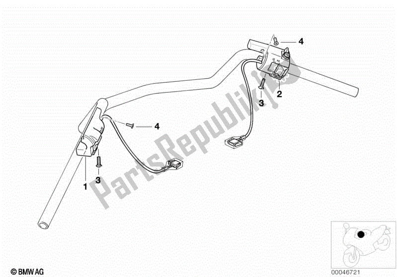 Todas las partes para Interruptor Combinado En El Manillar de BMW R 1150R 28 2001 - 2006