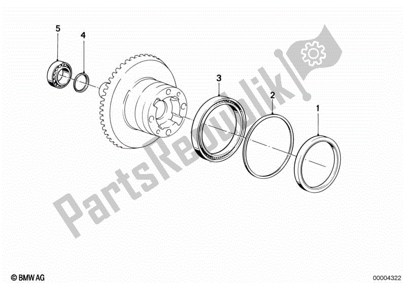 Todas las partes para Anillos Espaciadores Y Crowngear de BMW R 1150R 28 2001 - 2006