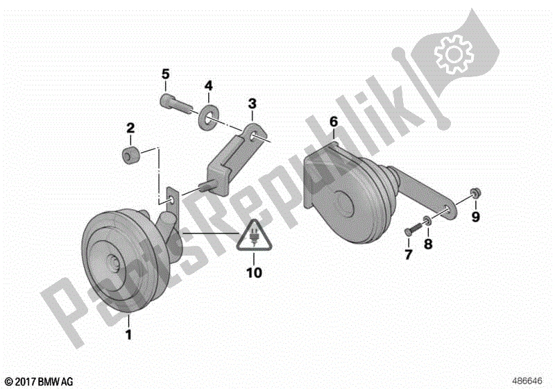 Todas las partes para Fanfarria / Cuerno de BMW R 1150R 28 2001 - 2006