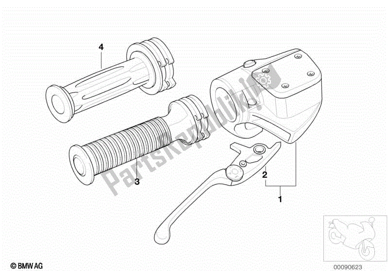 Todas las partes para Palanca De Freno De Mano de BMW R 1150R 28 2001 - 2006