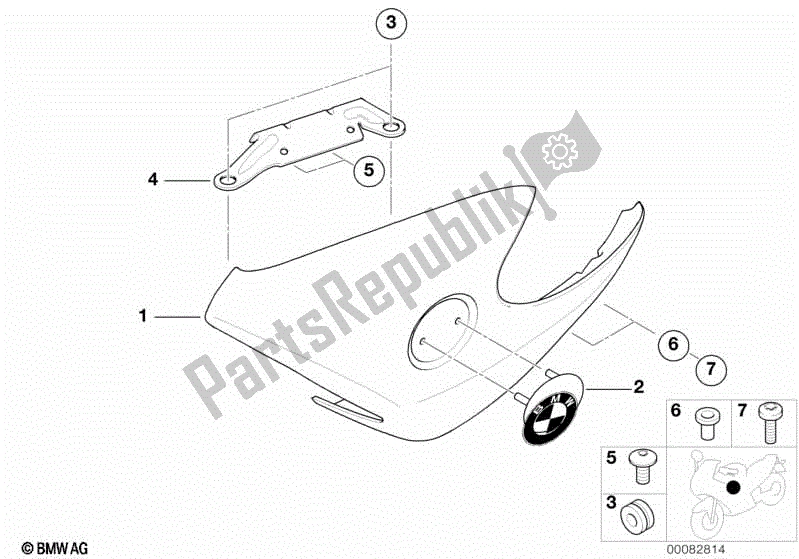 Todas las partes para Tapa Del Enfriador De Aceite, Cebadas / Piezas De Montaje de BMW R 1150R 28 2001 - 2006