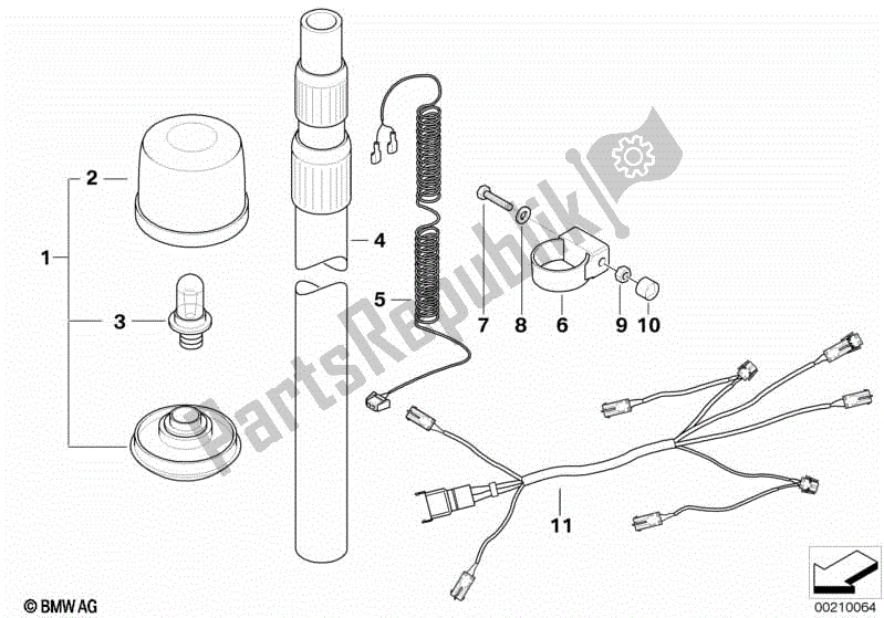 Todas las partes para Luz De Advertencia De Prioridad de BMW R 1150R 28 2001 - 2006