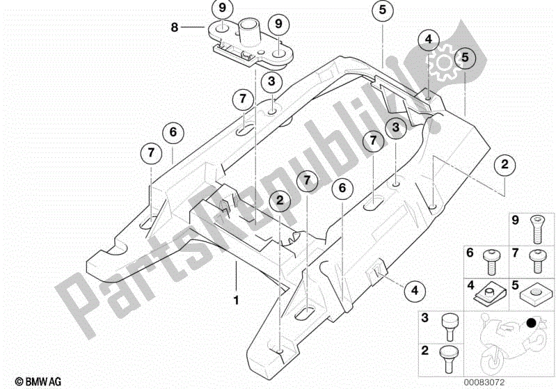 Todas las partes para Parte Trasera Del Portador de BMW R 1150R 28 2001 - 2006