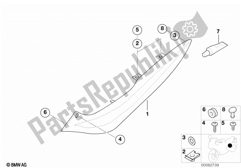 Todas las partes para Cubierta Lateral de BMW R 1150R 28 2001 - 2006