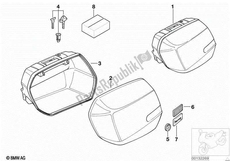 Todas las partes para Caso Del Sistema de BMW R 1150R 28 2001 - 2006