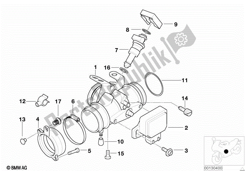 Todas las partes para Conjunto De Carcasa Del Acelerador de BMW R 1150R 28 2001 - 2006