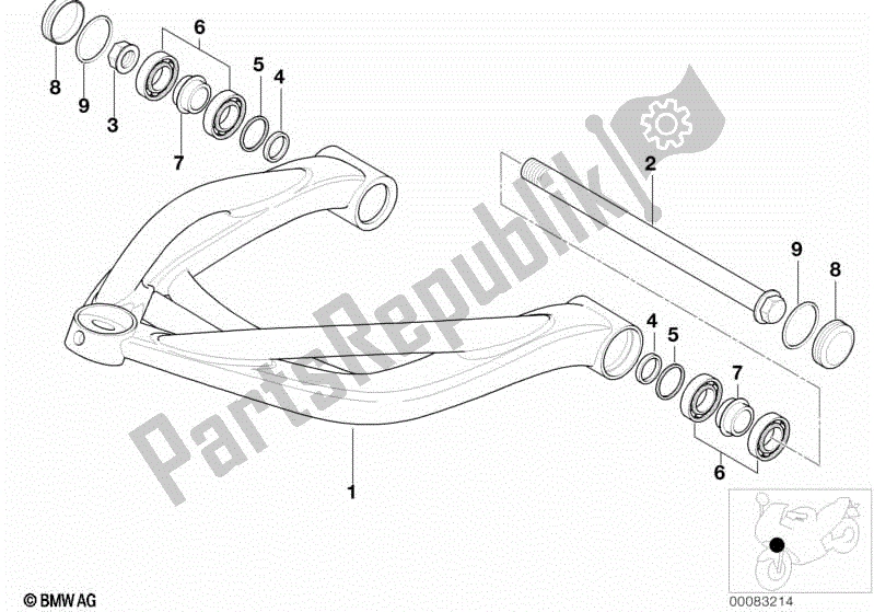 Todas las partes para Brazo De Remolque de BMW R 1150R 28 2001 - 2006