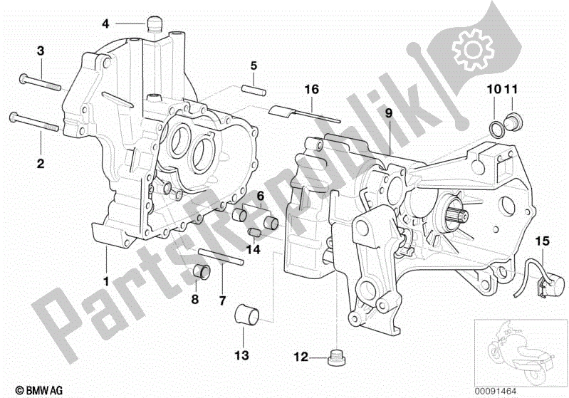 Todas las partes para Carcasa De Transmisión / Piezas De Montaje de BMW R 1150R 28 2001 - 2006