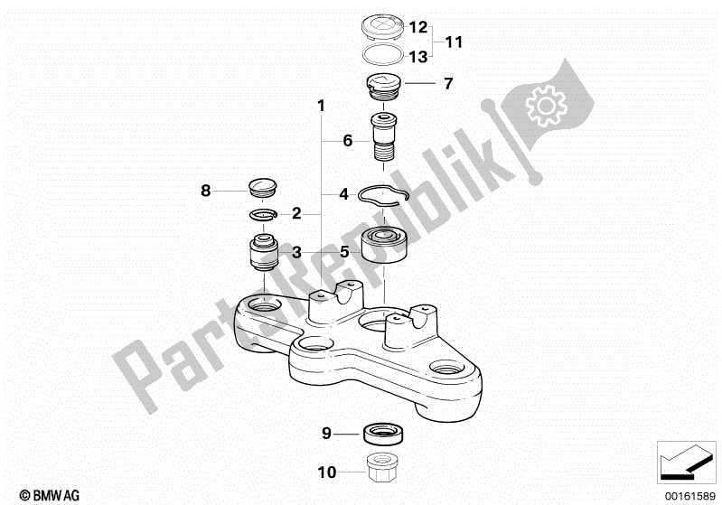 Todas las partes para Horquilla Cruzada Superior de BMW R 1150R 28 2001 - 2006