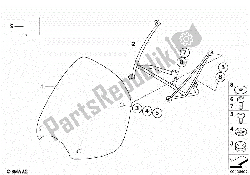 Todas las partes para Parabrisas, Alto de BMW R 1150R 28 2001 - 2006