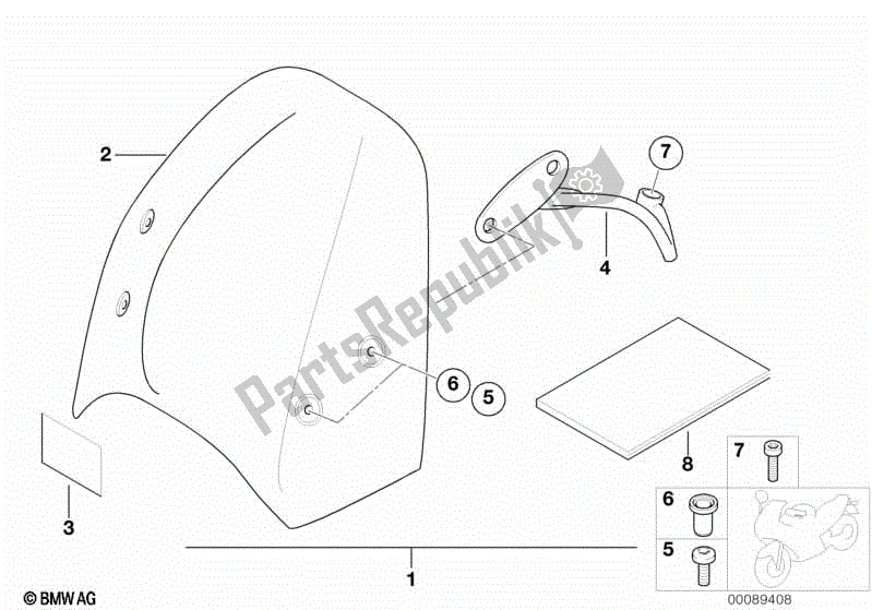 Todas las partes para Velocista De Parabrisas de BMW R 1150R 28 2001 - 2006