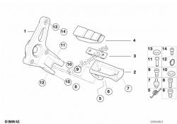 placa de footpeg / footpeg frontal