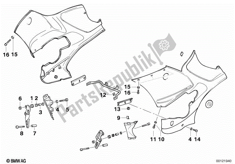 Toutes les pièces pour le Carénage Complet / Pièces De Montage du BMW R 1150 RS 22 2001 - 2004