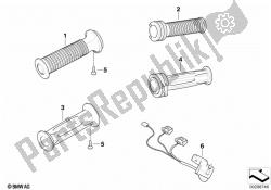 Handlebar grip, heated