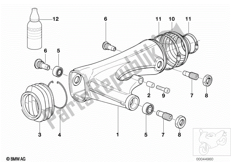 Toutes les pièces pour le Bras Oscillant De Roue Arrière du BMW R 1150 RS 22 2001 - 2004