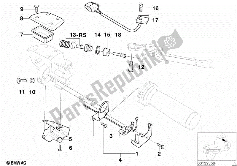 Toutes les pièces pour le Pièces Détachées, Montage De Frein De Stationnement du BMW R 1150 RS 22 2001 - 2004