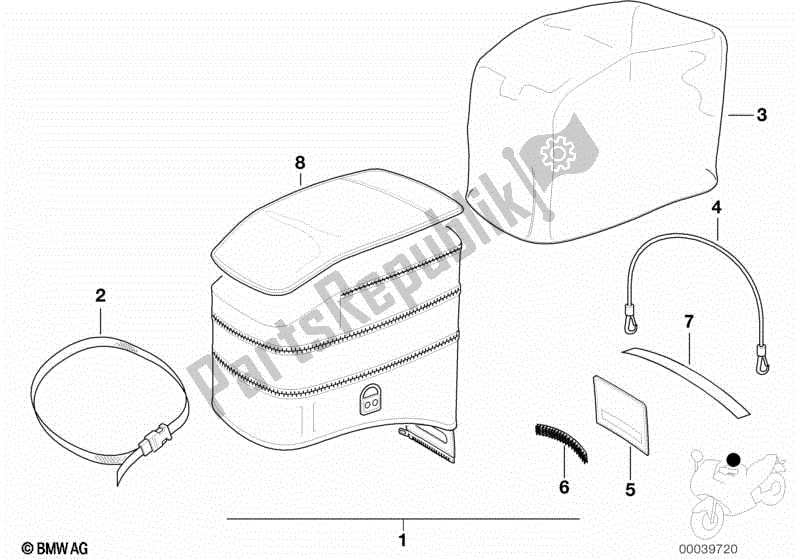 Toutes les pièces pour le Sacoche Débardeur 99 du BMW R 1150 RS 22 2001 - 2004