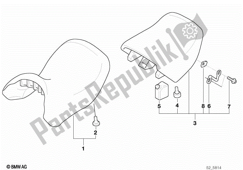 Todas las partes para Asiento De Banco Ajustable de BMW R 1150 RT 22 2001 - 2006