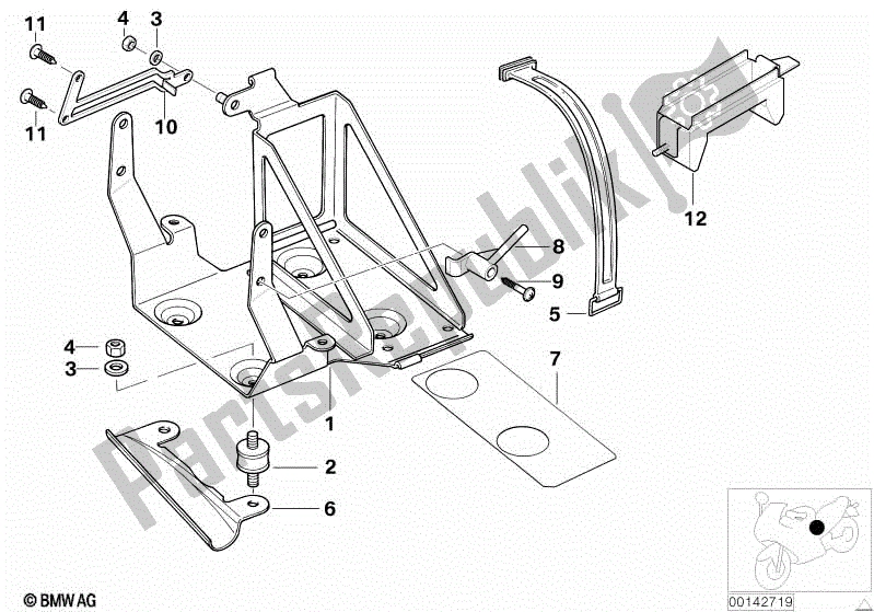 Toutes les pièces pour le Plateau De Batterie du BMW R 1150 RT 22 2001 - 2006