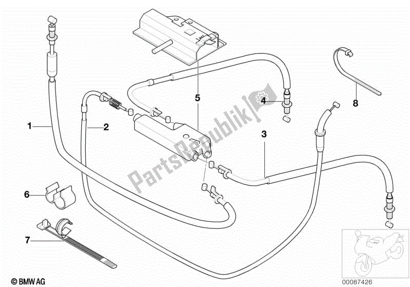 All parts for the Bowden Cable/cable Distributor of the BMW R 1150 RT 22 2001 - 2006